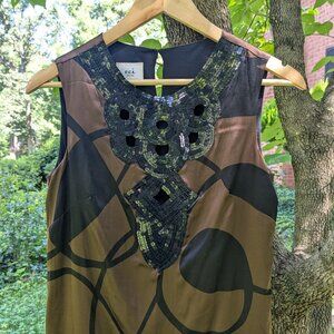 Beaded Geometric Statement Dress